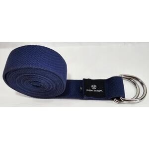 Hugger Mugger D-Ring Yoga Strap 8 Foot Long Blue Cotton EUC